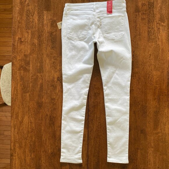 Levi's 711 Skinny White Mid Rise Jeans Sz 30/32 NWT - Picture 4 of 14